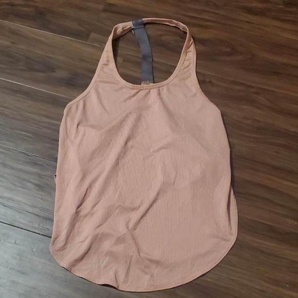 Fabletics Tops - Fabletics Peach and Gray Racerback Tank Top